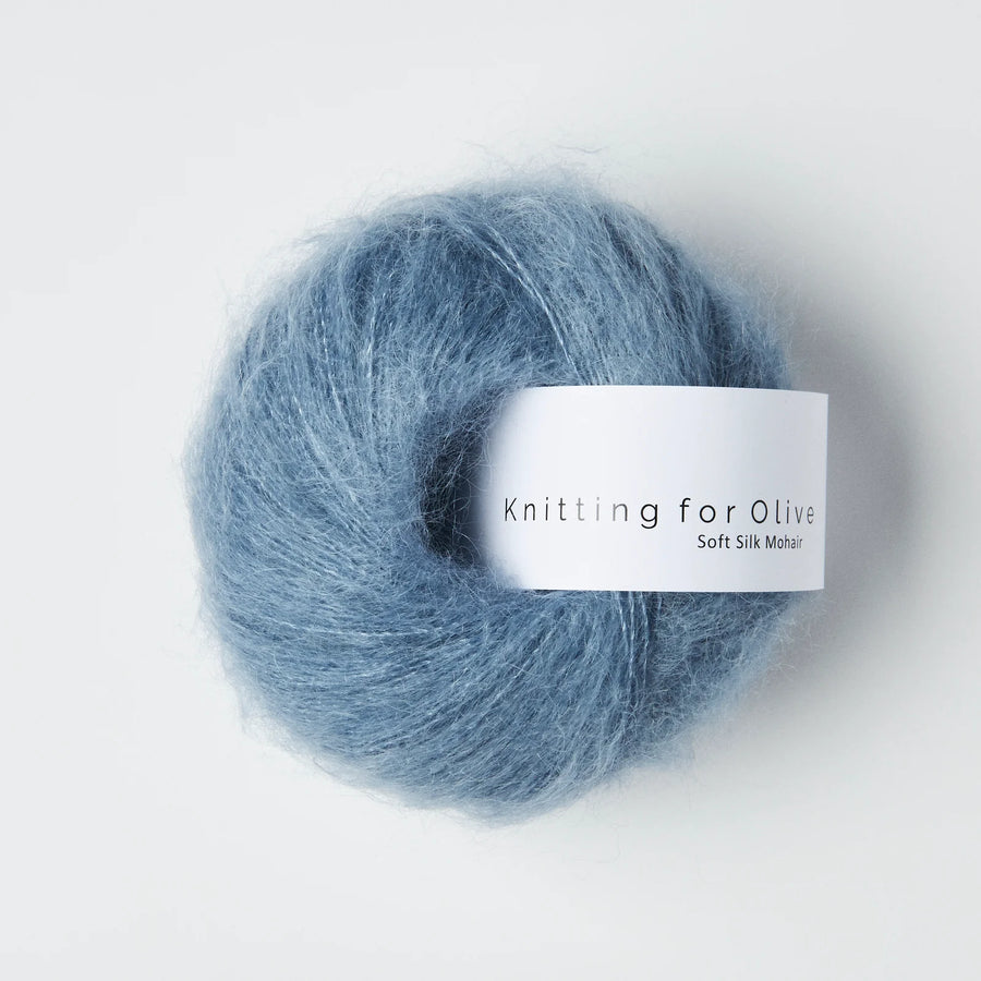Knitting for Olive | Soft Silk Mohair Støvet Dueblå