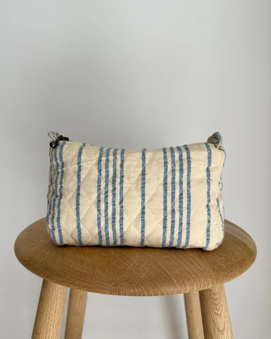 PetiteKnit | Knitter's Tool Clutch | Striped Seersucker