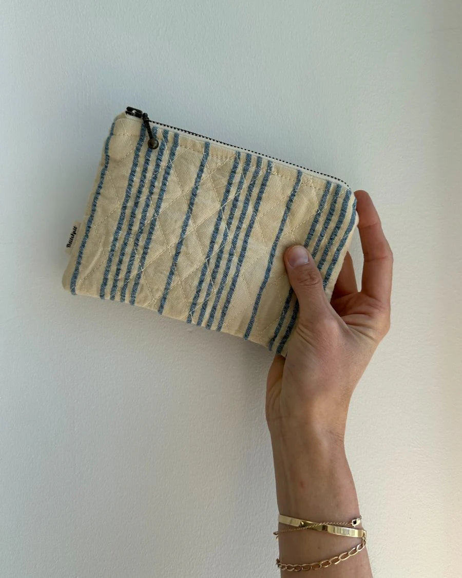 PetiteKnit | Knitter's Tool Purse | Striped Seersucker