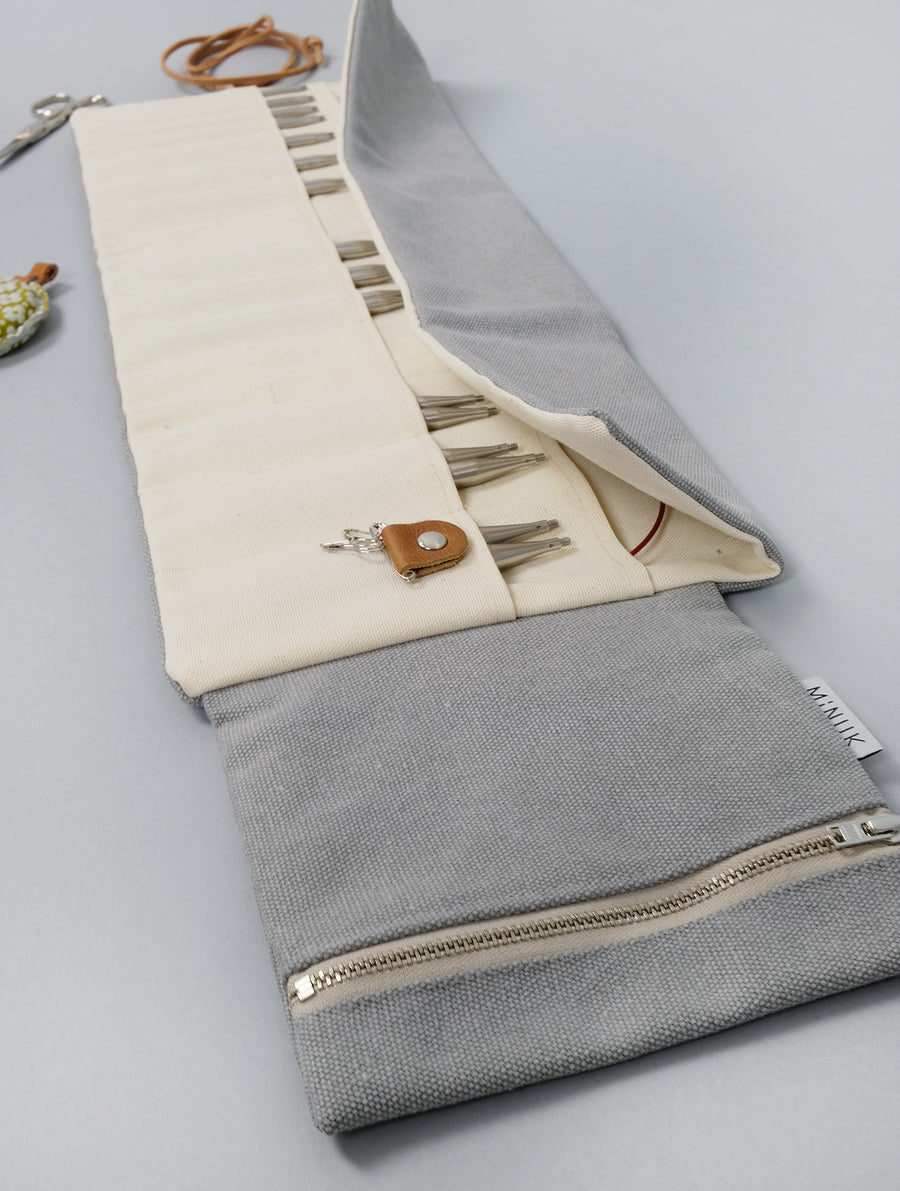 Minuk | Knitting needle case - Light grey