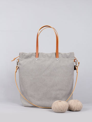 Minuk | Knitted bag - Light grey