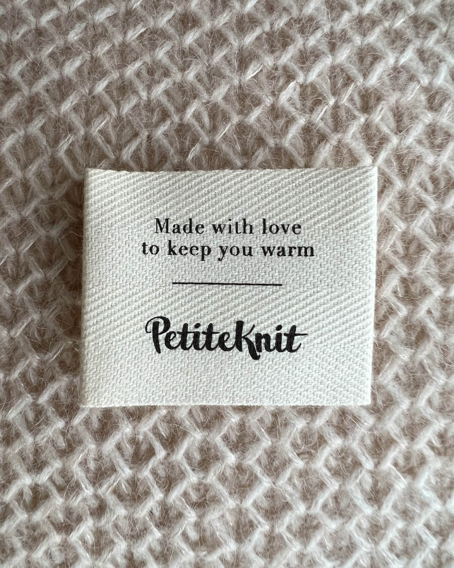 PetiteKnit | Label - Made with love to keep you warm